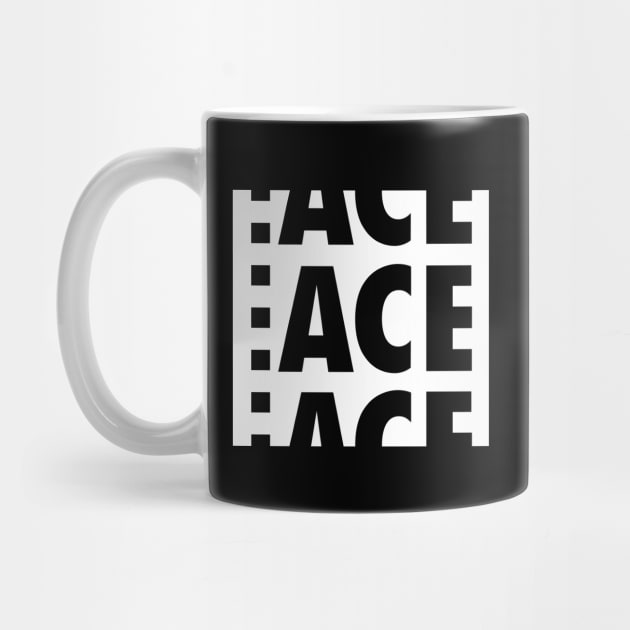 ACE Classic Logo White (Large Print) by ACE Merch Store